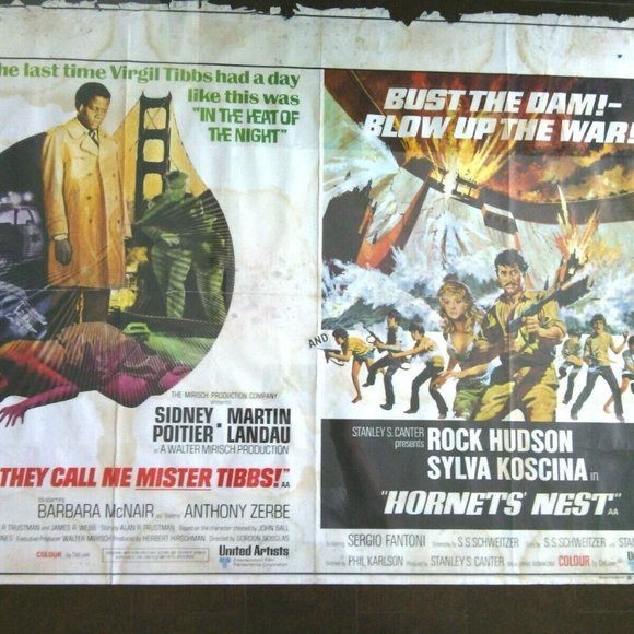 Original Movie Poster Double Feature They Call Me Mister Tibbs & Hornets' Nest - Picture 6 of 16